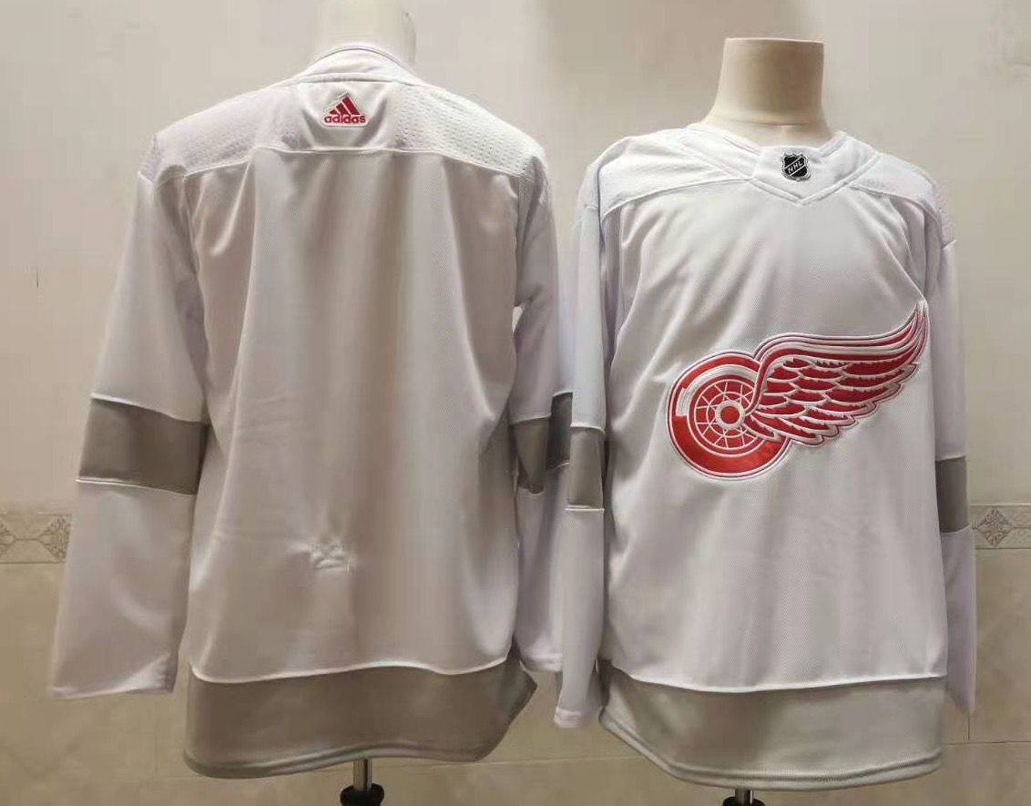 Men Detroit Red Wings Blank White Authentic Stitched 2020 Adidias NHL Jersey->detroit red wings->NHL Jersey